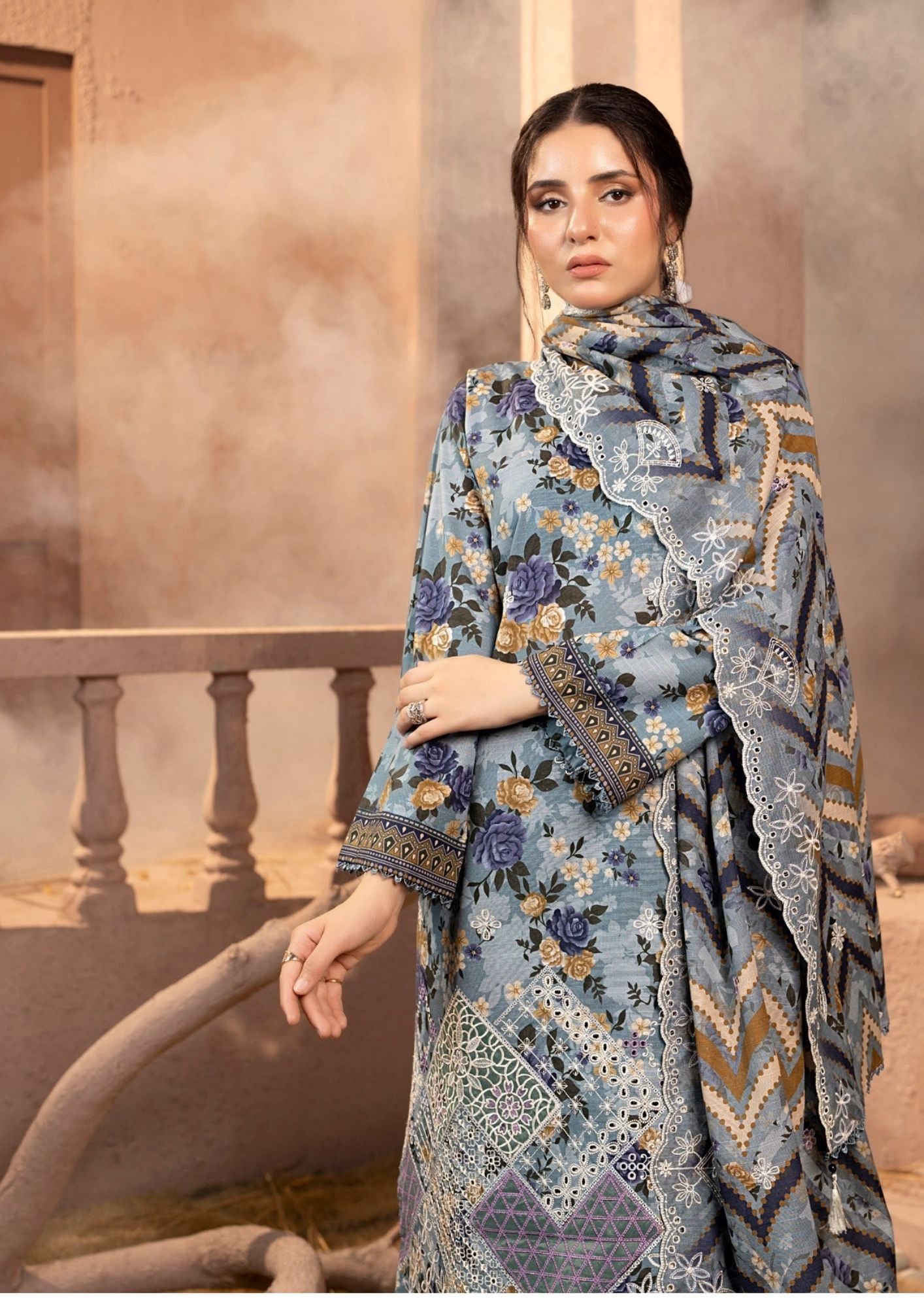 Khaddar 01 Exclusive Prints | Luxury Winter Embroidered Khaddar 3 Piec ...