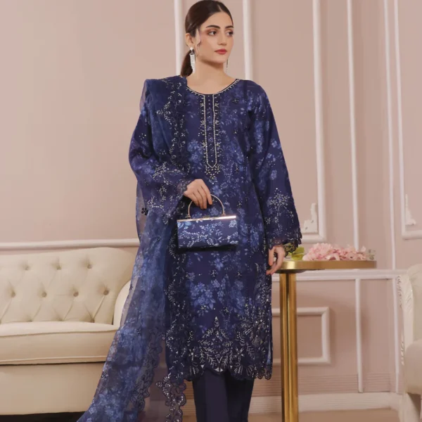 Sharjeena by Alhassan – 04 Piece Semi Stitched with Clutch | Luxury Weddings